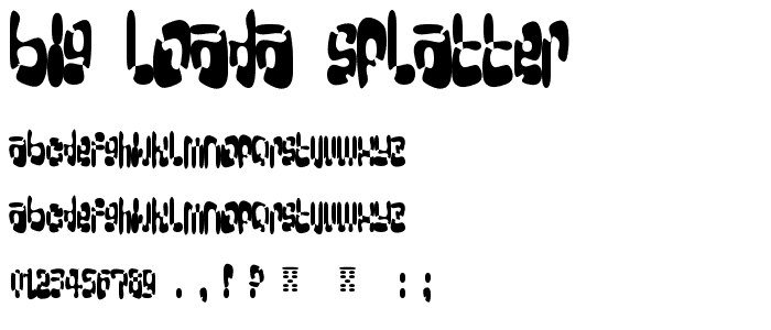 Big Loada Splatter font